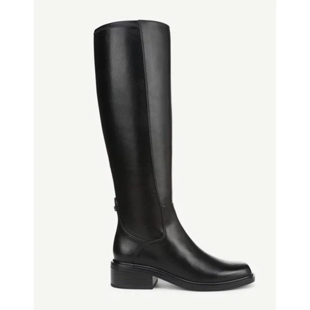 NEW Franco Sarto L-Gisella Black Knee‎ High Boots Women's 9.5M